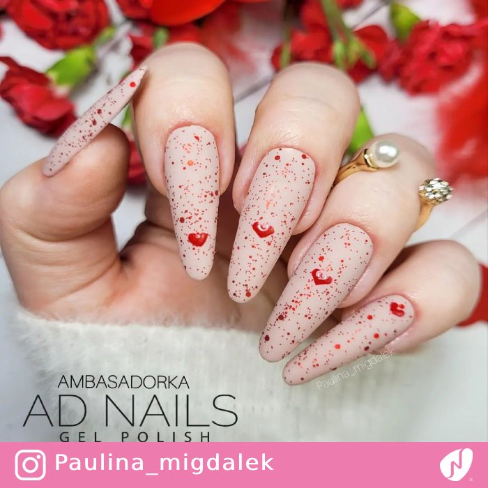 Simple Valentine Nails